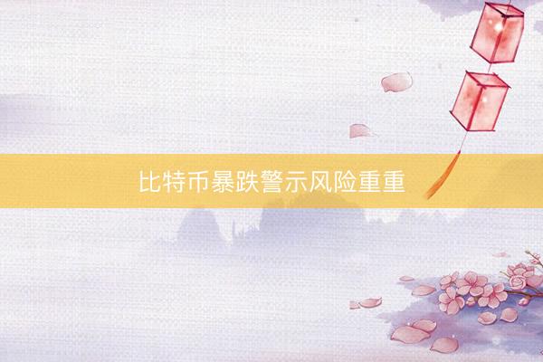 比特币暴跌警示风险重重