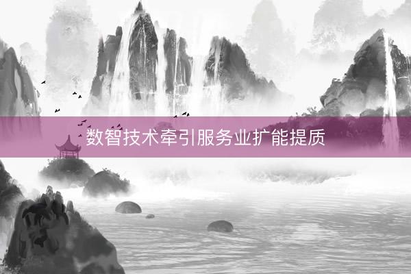 数智技术牵引服务业扩能提质