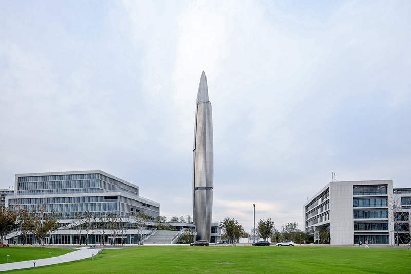 108米的西湖大学云谷校区地标塔    海茵建筑供图