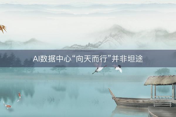 AI数据中心“向天而行”并非坦途