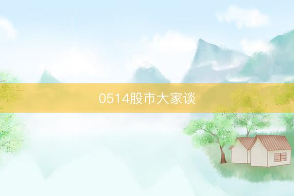 0514股市大家谈