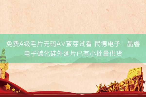 免费A级毛片无码A∨蜜芽试看 民德电子:晶睿电子碳化硅外延片已有小批量供货