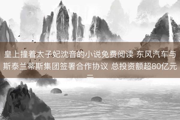 皇上撞着太子妃沈音的小说免费阅读 东风汽车与斯泰兰蒂斯集团签署合作协议 总投资额超80亿元