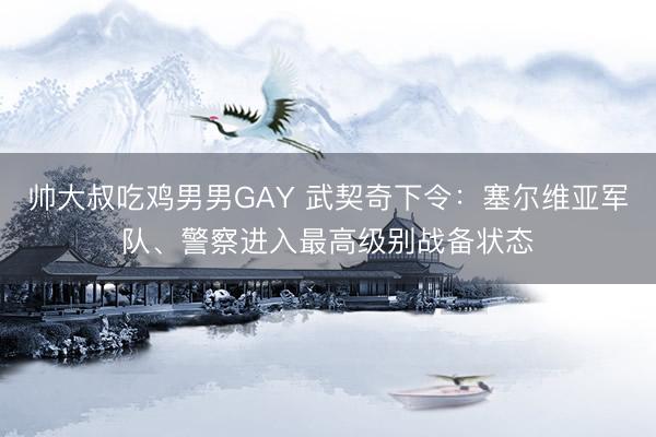 帅大叔吃鸡男男GAY 武契奇下令:塞尔维亚军队、警察进入最高级别战备状态