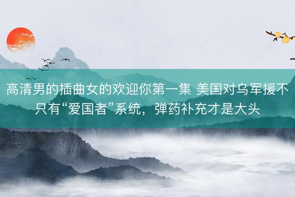 高清男的插曲女的欢迎你第一集 美国对乌军援不只有“爱国者”系统，弹药补充才是大头