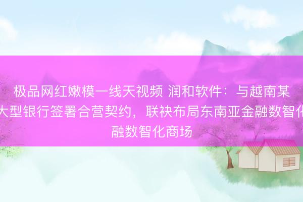极品网红嫩模一线天视频 润和软件：与越南某头部大型银行签署合营契约，联袂布局东南亚金融数智化商场