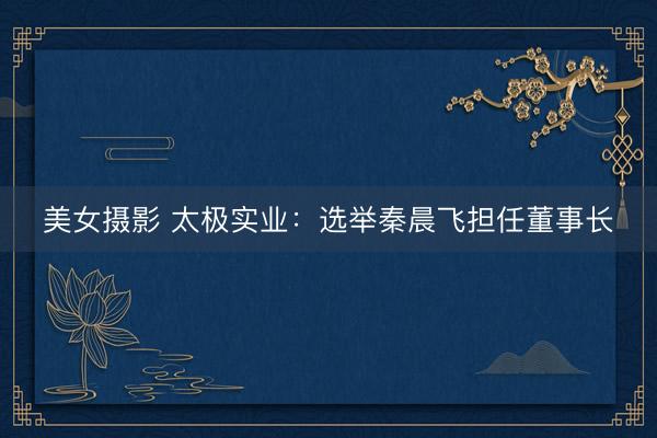 美女摄影 太极实业：选举秦晨飞担任董事长